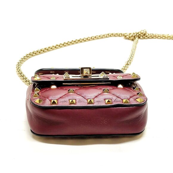 Valentino Garavani Bordeaux Leather Shoulder Bag mon460-101325 - Picture 8 of 16